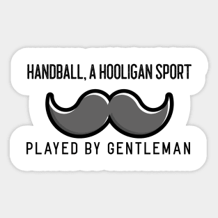 Funny Handball And Moustache Design Sticker